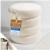 Blumtal Sitzhocker Hocker mit Stauraum mit Bouclé oder Velvet-Bezug, robuste Sitztruhe mit Stauraum und extrem Dickes MDF