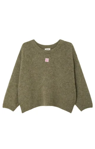 American Vintage - Weit geschnittener Pullover grün - Gr. - S
