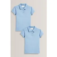 Next Poloshirt Kurzärmelige Polohemden aus Baumwolle im 2er-Pack (2-tlg)