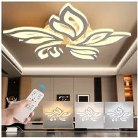 LETGOSPT Deckenleuchte Moderne LED Deckenleuchte Dimmbar Fernbedienung, Blumenförmiges Design, LED fest integriert, Kaltweiß, Naturweiß, Warmweiß, Schlafzimmer Deckenlampe, Deckenleuchte Esstisch Schlafzimmerlampe