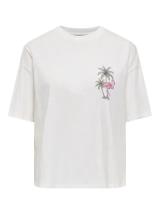 ONLY - ONLLUCY BOXY S/S TOP JRS Cloud Dancer - Gr. - L