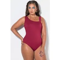 Studio Untold Badeanzug Badeanzug Softcups One-Shoulder Streifenstruktur