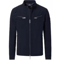 CASAMODA Bikerjacke CASAMODA Outdoor-Biker-Jacke Stehkragen Zipper Regular Marine
