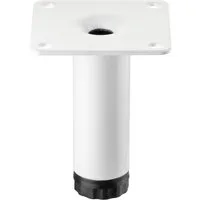 SO-TECH® Möbelfuß LIMA Ø 25 mm höhenverstellbar 10 mm Vitrinenfuß Sockelfuß, (1-St), Höhe 80 mm, weiß matt
