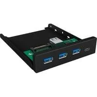 IB-HUB1418-i3, Frontpanel schwarz, 3x USB 3.0 Type-A, 1x USB Type-C