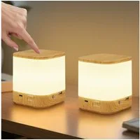 ZMH LED Tischleuchte mit 3 Farbtemperatur Nachttischlampe Akku 3600mAH USB Aufladbar Flur, Augenschutz, Einfache Installtion, LED fest integriert, 3000-6500K, mit 3 Farbtemperatur&Timing Funktion Nachttischlampe für Schlafzimmer