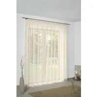Wirth Gardine Manuela (1 St), Faltenband, halbtransparent, Voile, Store