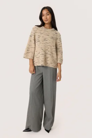 Strickpullover SLLiora Baggy fit beige