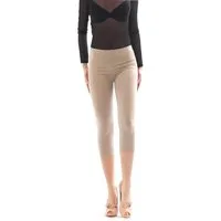SYS Caprileggings Capri Leggings hoher Bund mit Taschen 3/4 Leggins Hose Baumwolle Damen