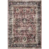 Interiyou Teppich Gent, Rechteckig, Höhe: 5 mm, Vintage Kurzflor für Wohnzimmer, Schlafzimmer, waschbar, pflegeleicht