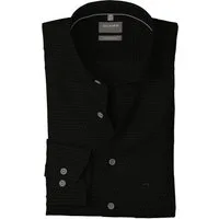 OLYMP Langarmhemd Luxor comfort fit Struktur - Satin, comfort fit, Businesshemd, New-Kentkragen