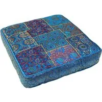 Guru-Shop Sitzkissen Orientalisches eckiges Patchwork Kissen 40 cm,..