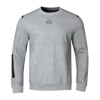 Kappa - Sweatshirt für Herren, Teddy-Stoff (Grau meliert)