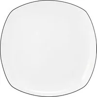 Seltmann Weiden Speiseteller Lido Black Line, (1 St), Teller eckig 26 cm