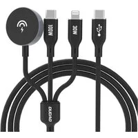 Dudao A12Max+ USB-Kabel, USB-C Stecker, Kompatibel mit iPhone (Kabel) Stecker, USB-C, Kompatibel mit iPhone (Kabel), Apple Watch Ladegerät (120 cm), 3-in-1 Kabel für Apple Watch, USB-C & iPhone, 100W PD