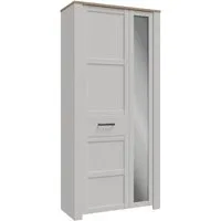 FORTE Garderobenschrank Garderobenschrank, Höhe 205,4cm, Spiegel, Soft Close, Push to Open B/H/T 94,4/205,4/42 cm