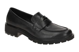 ECCO 23133301001 Metropole Vienna Women Loafer Schwarz Glattleder Blockabsatz
