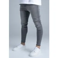Siksilk Regular-fit-Jeans SikSilk Herren Graue Skinny Jeans
