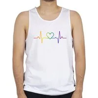 Shirtracer Tanktop Herzschlag Regenbogen Pride LGBT Kleidung