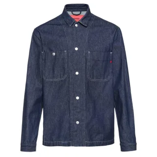 Hugo Boss - "X Replay" Hemdjacke für Herren, Denim, Übergroß (Dunkle Waschung)