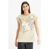 bonprix T-Shirt aus reiner Baumwolle, Loose Fit, mit Kurzarm-Design