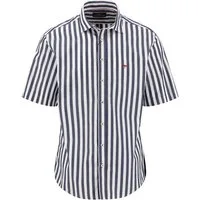 FYNCH-HATTON Kurzarmhemd Kurzarm, aus Baumwolle, gestreift, Regular Fit, mit Kentkragen
