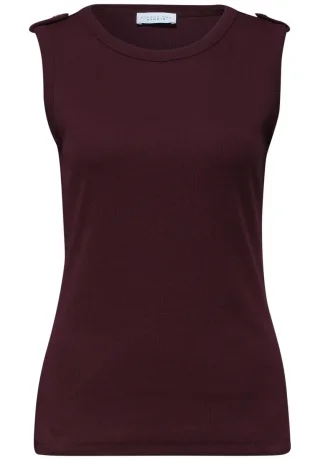 Street One - Ärmelloses Basic-Top violet - Gr. - 40