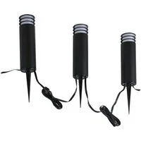Lindby Außen-Stehlampe Kaelo, LED, Kunststoff Schwarz Farbwechsel RGB + weiß IP44, 3 x 2,8 W LED, Farbwechsel RGB + weiß
