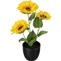 Kunstpflanze Kunstpflanze Sonnenblume im Topf