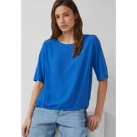s.Oliver Kurzarmbluse Bluse Shirt-Bluse mit verstellbarem Saum