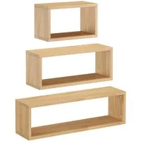 ERST-HOLZ Wandregal Holzablage schwebender Nachttisch Wandregal Buche Größe wählbar