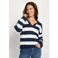 LASCANA Polokragenpullover mit Blockstreifen, Strickpullover, casual-sportiv