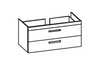 Artiqua 411 Waschtischunterschrank für My by Starck 233612 Quarzgrau Matt Select, 411-WU2L-D56-7163- 411-WU2L-D56-7163-173