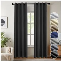 Simloveve Vorhang Gardinen Wärmeisolierende Schlafzimmer Blackout Curtain Lärmschutz (2 St), Ösen, blickdicht, Polyester, Höhe 145/175/225/245cm,2er-set Thermovorhang Verdunkelung Super Dicke