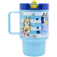 Storline Trinkflasche Bluey Becher Kunststoffbecher 530  ml mit Schraubdeckel