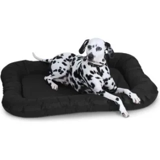 Knuffelwuff Wasserfestes In und Outdoor Hundebett Lucky aus Nylongewebe schwarz L