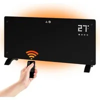 Nettlife Konvektor Elektroheizung Heizkörper 2000/450W energiesparend Thermostat, 2000 W, für Wohnzimmer Schlafzimmer Heizkörper Heizgerät Heizkonvektor