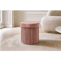 riess-ambiente Polsterhocker ÉLAN 40cm rosa - Samt, faltbar, mit Stauraum, platzsparend, modern (Einzelartikel, 1 St), Eleganter Sitzhocker - ideal f. Ankleide, Flur, Wohnzimmer & Garderobe