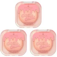 Essence Highlighter get the glaze! baked highlighter, 3-tlg., Dezenter Schimmer oder leuchtender Akzent