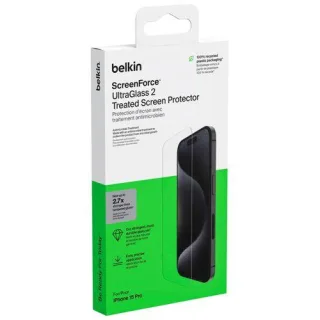Belkin Screenforce UltraGlass2 antibakt. iPhone 15 Pro OVA133zz