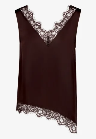 zPDC GmbH - Bluse Kurz ohne Arm - 7416/Chocolate Plum ChocolatePlum - Gr. - 40
