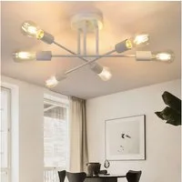 ZMH Deckenleuchte Deckenlampe E27 für Wohnzimmer Retro Design, LED wechselbar, Warmweiß