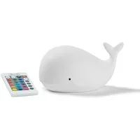 Rabbit & Friends LED Nachtlicht Wal Silikon Lampe mit Fernbedienung, LED fest integriert