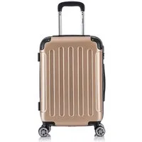 Flexot Hartschalen-Trolley F-2045 Kofferset, 360° Rollen, robuster Reisekoffer, Bordcase, 4 Rollen, Robuster und moderner Koffer mit vier 360° Rollen und Zahlenschloss