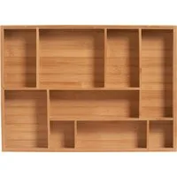 Zeller Present Schubladeneinsatz Bamboo (1 St), 9 Fächer für genügend Platz
