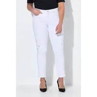 MIAMODA Regular-fit-Jeans Skinny-Jeans Slim Fit Stickerei 5-Pocket