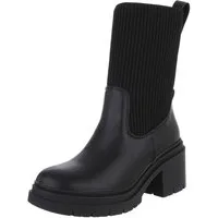 Ital-Design Damen Chelsea Freizeit Plateaustiefelette (88460349) Blockabsatz Stiefeletten in Schwarz