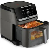 Tefal Heißluftfritteuse Easy Fry Silence XXL, für bis zu 8 Portionen, abnehmbares Frontelement, 1800 W, 10 Programme, Sichtfenster, Rezepte in der My Tefal App, EY846H