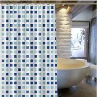 Coradoma Duschvorhang Badewannenvorhang 180x200cm inkl. Ringe für Dusche Vorhang, Breite 180cm, Höhe 200cm, wasserabweisend, anti-bakteriell
