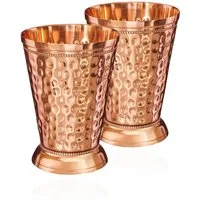 NKlaus Becher 2x Kupferbecher reines Kupfer (100) Trinkbecher Kelch Moscow Mule 320, Kupfer